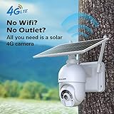 SOLIOM S800C-4G LTE Cellular Security Camera Outdoor,Pan Tilt 360° View 1080p Wireless Solar Powered, Spotlight Color Night Vision, 2 Way Talk,PIR Motion Detection