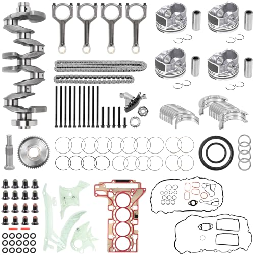 Engine Rebuild Overhaul Kit with Crankshaft,Connecting Rods & Pistons |Overhaul Kit with Bearing Set for BMW N20 N26 125i 320i 328i 428i 528i X1 X3 Z4 F30 F10 F25 E89 2.0T 2.0L Automotive Engine Parts