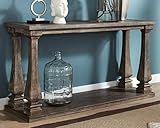 Signature Design by Ashley Mallacar Vintage Sofa Console Table, Weathered Gray