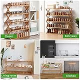 Choclaif Free Standing Shoe Racks for Closet, Shoe Shelf Bamboo Shoe Rack for Bedroom, Entryway Hallway Closet Living Room Organizer（4 Tier）