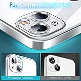 Supdeal Crystal Clear Case for iPhone 13, [Not Yellowing] [Camera Protection] [Military Grade Drop Tested] Transparent Shockproof Protective Phone Case Soft Silicone Slim Cover, 6.1 inch, Silver