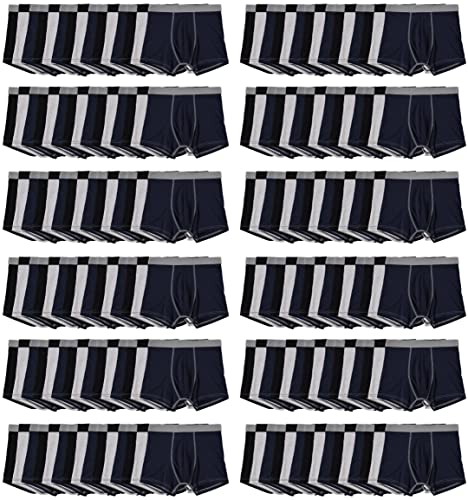 BILLIONHATS 180 Pack Mens Cotton Boxer Briefs Underwear, Wholesale Homeless Shelter Donations, Size Large