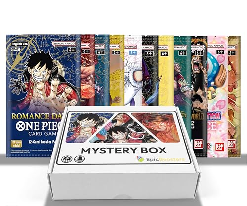 Epic Boosters One Piece TCG Mystery Box (5 English Booster Packs) | Guaranteed 1 Rare Pack | Ideal for One Piece TCG Enthusiasts, Card Collectors and Anime Fans.