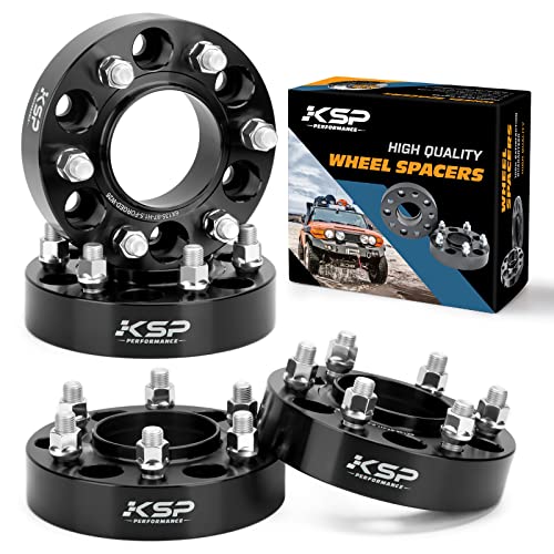 KSP 6x135 to 6x135 Wheel Spacers for F150, 1.5in 38mm Hubcentric 6 Lug Wheel Adapters for 2015-2025 F150 Expedition,Navigator with M14x1.5 Studs and 87.1mm Hub Bore, 4pcs Black