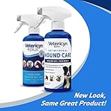 Vetericyn Plus Dog Wound Care Spray | Healing Aid and Skin Repair, Clean Wounds, Relieve Dog Skin Allergies, Safe for All Animals. 16 ounces