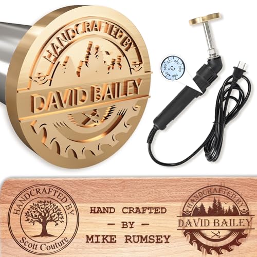 Duckbe Custom Electric Branding Iron for Wood, Temperature-Controlled Wood Burning Letter Stamp, Wood Branding Iron Personalized Logo Stamp for Leather Food, Handcraft & Wedding Gift, Woodworking Tool