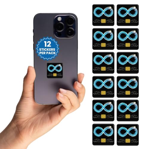 Optimal Prime Device Neutralizer Stickers - Shielding Stickers for Phones, Tablets, Laptops, and WiFi Devices | for Home and Office Protection | 12 Pack