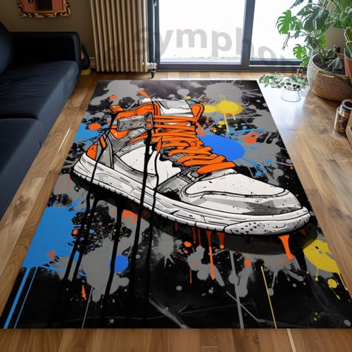 Generic Sneakers Graffiti Rug, Sneakers Rug, Sneakers Area Rug, Graffiti Area Rug, Sport Rug, Teen Room Rug, Sneaker Rug, Sneaker Area Rug RS1052ID.3 5x7 ft = 150x210 cm