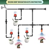 300Pcs Drip Irrigation Fittings Kit for 1/4" Tubing, Drip Line Connectors for Drip Systems- Drip Emitters, Nozzles, Nozzle Tees, Single barbs, 4-Way Connectors, End Plugs, Elbows, Tees, Couplings