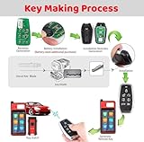 Autel Keys, Universal Smart Key, Programming by KM100, IM508S, IM608 Pro II, Bulk Blank Keys, IKEYAT7TPRS 7 Buttons, 5PCS Pack, Compatible 315/415MHz, 130 Feet Frequency Transmission,