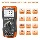 Automotive Multimeter Engine Analyzer, AIOMEST Digital DMM Meter AI-770K to Measure Car Dwell Angle, RPM Tach, Injection Pulse, AC/DC Amp Voltage Ohm True-RMS 6000 Count Multi Tester