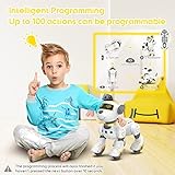 SONOMO Remote Control Robot Dog Toy for Kids, Programmable Robotic Puppy, Smart Interactive Stunt Robot Dog Toy for Kids 3-8 Year Gift