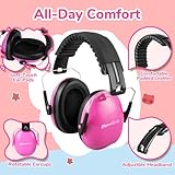 MelonArt Kids Ear Protection Earmuffs Safety Hearing Protection Headphones Noise Reduction for Autism Sensory Kids Chirldren (Mint & Pink & Orange)