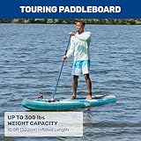 Aqua PRO Halcyon Touring 10' 6" Inflatable Stand-Up Paddleboard iSUP, Sleek Stable Design with Non-Slip EVA Deck, Includes Paddle, Ankle Leash, Pump and Carry/Storage Bag