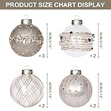 RoseCraft 8CM/3.14" Champagne Christmas Ball Ornaments Set, 9PCS Plastic Shatterproof Christmas Tree Hanging Decorations, for Indoor Xmas Home Holiday Party Decor.