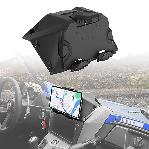 LitMiRaCle Electric Device Mounts with Storage Box Organizer Tray for Yamaha YXZ 1000, GPS Phone Ipad Mount Holder for Yamaha YXZ 1000R / SE/SS/SS SE 2019-2023 Accessories