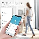 eMylo WiFi Smart Motion Sensor, PIR Motion Detector, Infrared Sensor with APP Real-time Push, 128° Detection Range, USB & Battery Dual Power Supply, Compatible with Smart Devices for Smart Linkage