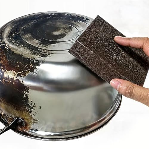 5 Powerful Pot Scrubber Cleaning Sponges, Heavy Duty Kitchen Eraser Scouring Pads, Dishwashing Oven Stove Cleaning Sponges, BBQ Grill Scrubbing Dish Cloths