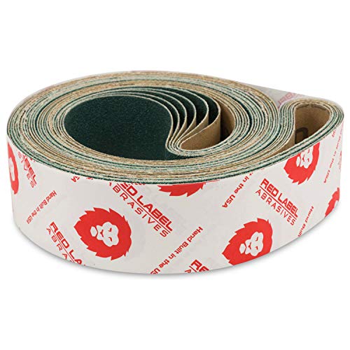 Red Label Abrasives 2 X 72 Inch 80 Grit Metal Grinding Zirconia Sanding Belts, 6 Pack