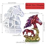 Voaesdk Large Horse Resin Molds Silicone, Cute Hollow Horse Epoxy Molds, DIY 3D Large Animal Silicone Molds for Resin Casting,Wall Hanging, Desktop Ornament Home Decor, Xmas Gifts