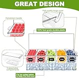 Ice Chilled Condiment Server Caddy, Bar Fruit Caddy with Lid and 5 Removable Compartments, Plastic Storage Food Container Clear Ice Condiment Serving Tray Container for Party, Toppings Bar Container