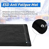 Anti Static and Fatigue Floor Mat 3Ft x 6Ft x 7/8in Thick Industrial Anti Fatigue Floor Mat Anti Static Floor Mat Safety Standing Support for Leg & Back Pain