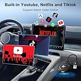 Android Auto Wireless Adapter Support Netflix YouTube Tiktok, Latest Wireless Android Auto Car Adapter for Factory Wired Android Auto to Wireless, Low Latency and Easy to Install