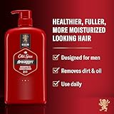 Old Spice Swagger 2-in-1 Shampoo and Conditioner Set for Men, Cedarwood Lime Scent, Get Up To 80% Fuller-Looking Hair, Barbershop Quality, 29.2 Fl Oz Each, 2 Pack