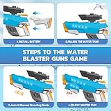 Electric Water Gun for Adults Kids,Strongest Shooter Water Pistol Automatic Squirt Guns with Large Capacity, 2Modular Battery, 26-32 FT Range,Outdoor Shooting Game Summer Pool Beach Party Toys