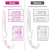 13PCS Styling Sewing French Curve Ruler Set, Dress Makers Ruler Clear Sewing Tailors Pattern Making Ruler for Fashion Design and Guides for Fabric (English Language Mark on Rulers)