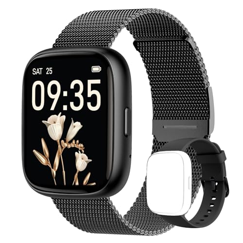 TOOBUR Smart Watch for Women Men, No Phone No APP Needed,1.83" Fitness Tracker Watch with Heart Rate/Step Tracker/Pedometer/Sleep, IP68 Waterproof Metal Smartwatch Compatible iOS Android