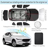 TINGLU Window Shades for Mazda CX-5 2017-2024 2025 Accessories Car Side Full Windows Rear Triangular Windshield Sun Shade Sun UV Rays & Privacy Protection for Camping,Napping,and Relaxing 8PCS