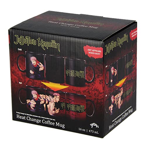 Jujutsu Kaisen Yuji Itadori Anime Manga Heat Reactive Color Changing 16 OZ. Tea Coffee Mug Cup