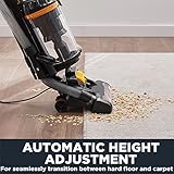 Eureka Powerful Upright Vacuum Cleaner for Carpet and Floor, Household Upright Vacuum Cleaner for Home Pets, Bagless Lightweight Upright Vacuum, MaxSwivel Pro NEU350 with Pet Tool, Yellow