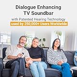 Mirai Speaker Dialogue Enhancing TV Soundbar with Patented Hearing Technology - Designed for Hard of Hearing, Elderly and Family