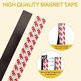 16 Feet Magnetic Strips with Adhesive Backing,Magnets Tape for Crafts,Flat Package (16 PCS 0.5X12") Strong Sticky Magnets