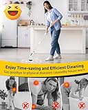 Electric Spin Scrubber for Cleaning Bathroom, Shower Scrubber Cordless Cleaning Brush with IPX7 Waterproof & 2 Speed, 3 Brush Heads, Bathroom Cleaning Supplies for Shower Tub Kitchen Tile Toilet White