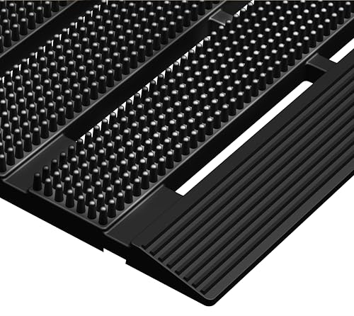 MATALL Waterproof Outdoor Door Mat - 36x24 Inches Non-Slip Drainage Large Door Floor Mat for Indoor Home Pool Entry Garage（ Upgrade Interlocking Mat）