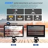 NEEWER F700 7" Camera Field Monitor, 2000nit HD 1920x1080 IPS Touch Screen with 3D LUT, 4K HDMI Loop in/Out with Peak Focus DSLR Video Assist HDR Waveform, Cold Shoe Mount, 2 NP-F750 Batteries & Cable