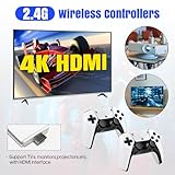 WDYQJE Retro Gaming Console, Built-in 23 Emulators Wireless Game Stick, 4K HDMI Output Retro Game Stick, 20,000+ Retro Games, Classic Plug & Play Video Games, 2.4G Wireless Controller Gamepad