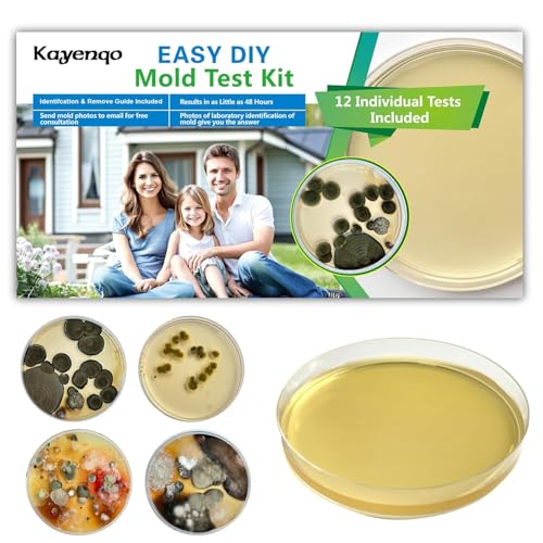 Mold Test Kit for Home - 12 Simple Detection Tests,Test HVAC System,Home Surfaces,& Indoor Air Quality Testing Kits,DIY Mold Detector at Home,Includes Detailed Mold Identification Guide,air Tester