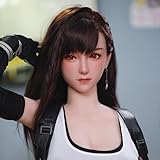 Junying Timei 1:1 Female Seamless Action Figures Full Silicone Material Tifa Jydoll-ca 163cm Flexible Female Figure Dolls for Cosplay/Photography/Arts (Hair Transplant)