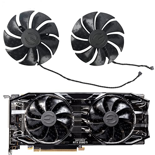 Coolerage DC12V 0.55A 87mm PLD09220S12H GPU Cooling Fan for EVGA RTX 2080 Ti 2060 2070 Super XC Ultra Gaming Graphics Card Cooler (Fan AB(1 Pair))