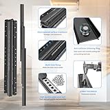 AOLISHENG 1 Pair Undermount Heavy Duty Drawer Slides 16 24 32 40 Inch 260 lb Load Capacity Bottom Mounted Full Extension Ball Bearing Hidden Stair Rails Cabinet Concealed Runner Glide