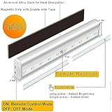 Remote Control Under Cabinet Lighting Wireless 6 Pack, 20-LED Dimmable Closet Lights Rechargeable Under Counter Light, Stick on Touch Night Light Strip Bar for Kitchen Stairway Bedroom, 3 Colors