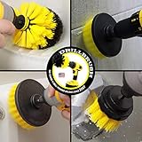 Drillbrush Shower Scrubber Cleaning Brush Set - Nylon Power Brush Tile and Grout Bathroom Cleaning Scrub Brush Kit - Power Scrubber Drill Brush Kit - Power Brush Drill Attachment Cleaning Scrubber