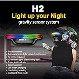 STEEL MATE H2 Helmet Brake Light and Running Light for Motorcycle Safety Rechargeable LED Signal Light for Helmet (WITHOUT ECU)