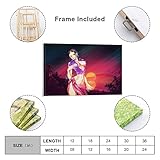 Anime Painting Canvas Wall Art Anime One Piece Sexy Beautiful Nico Robin Big Boobs Sunset Sea Seagull Background Painting Artwork Home Decor Room Decor 24x36inch(60x90cm)