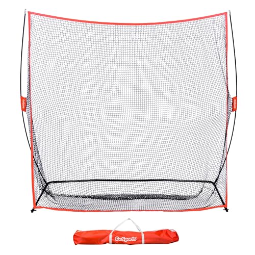 GoSports 7 ft x 7 ft Golf Practice Hitting Net - Personal Driving Range for Indoor or Outdoor Swing Practice