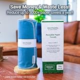 ZeroWastely Reusable Paper Towels - Value Pack of 24 Paperless Paper Towels! - 100% Cotton, Super Soft, Absorbent, Washable and Made to Last - Cut Back and Waste Less with Our Cloth Paper Towels